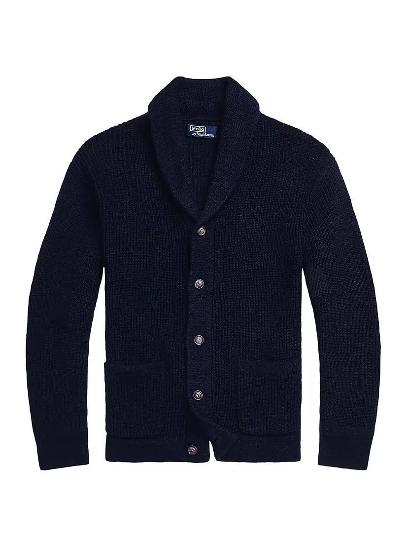 Linen & Cotton-Blend Button-Front Cardigan Product Image