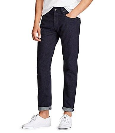 Polo Ralph Lauren Miller Hampton Relaxed Straight-Fit Dark Wash Stretch Jeans Product Image