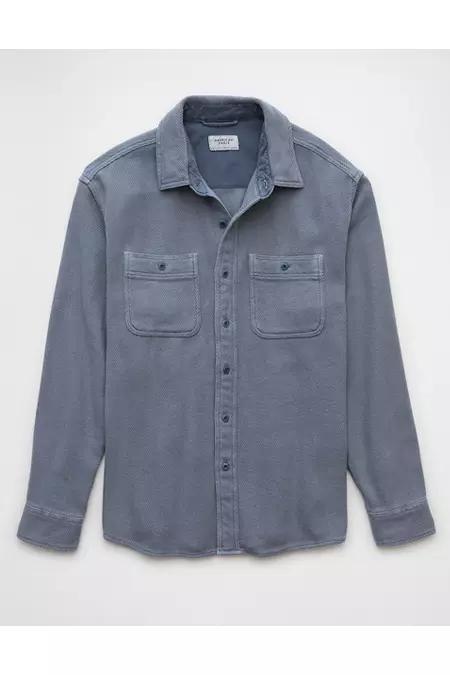 AE Textured Solid Flannel Shirt Mens Product Image