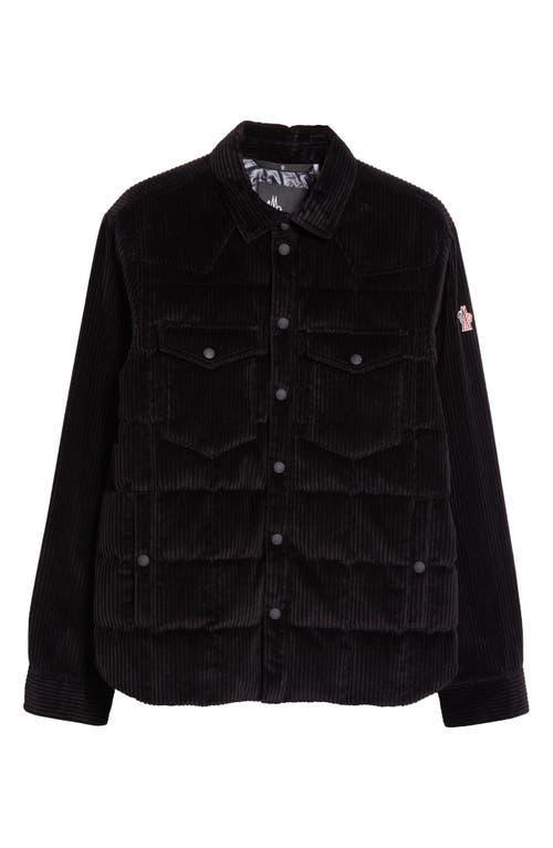 Gelt Quilted-corduroy Shirt Jacket In Black Product Image