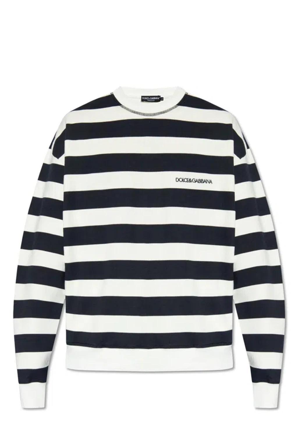 Striped Sweatshirt In Variante Abbinata (white) Product Image