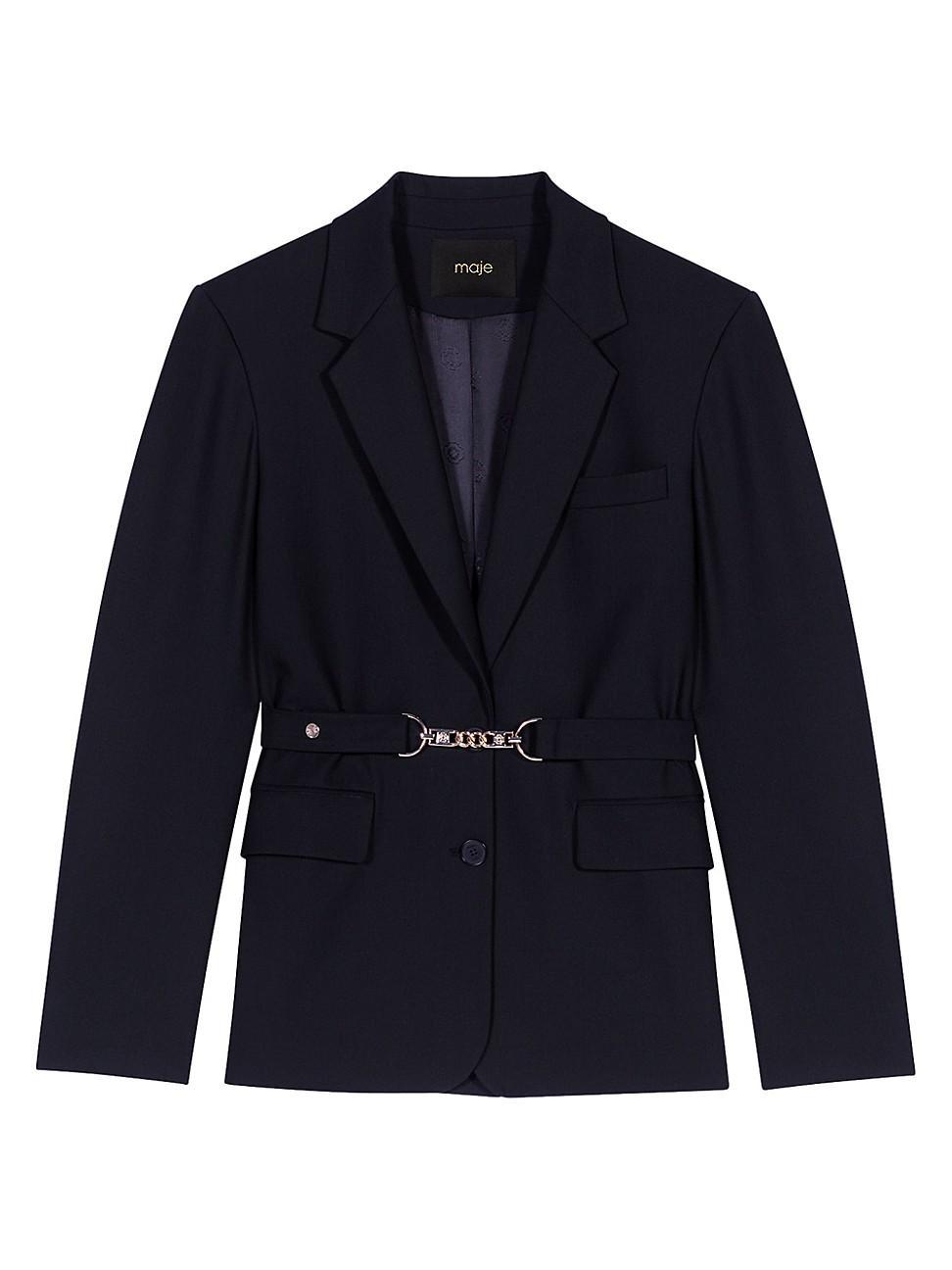 Womens Belted Suit Jacket Product Image