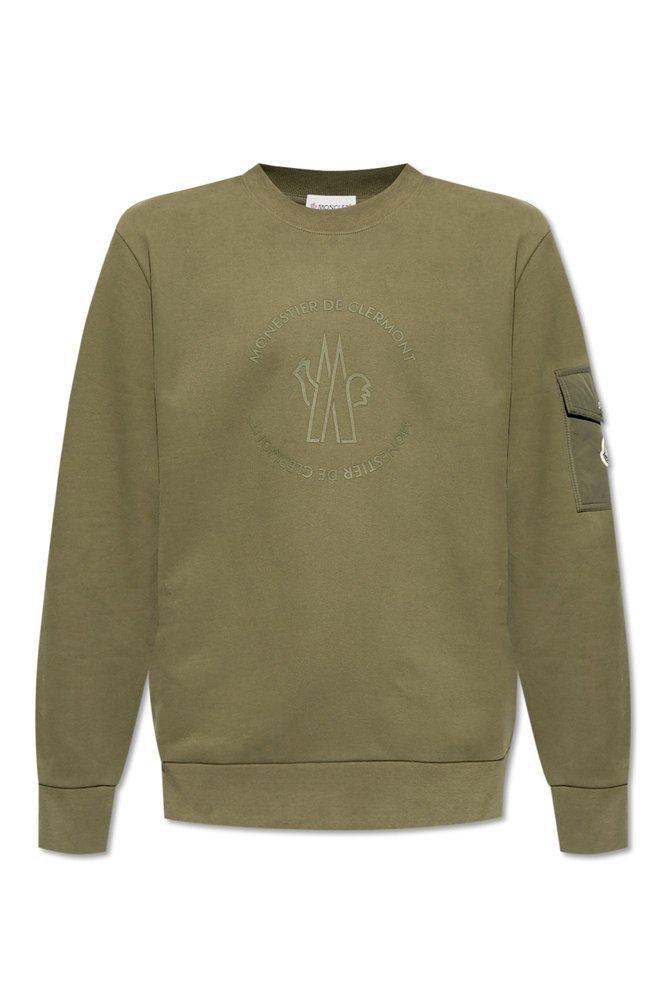 Logo Patch Crewneck Sweatshirt In Green Product Image