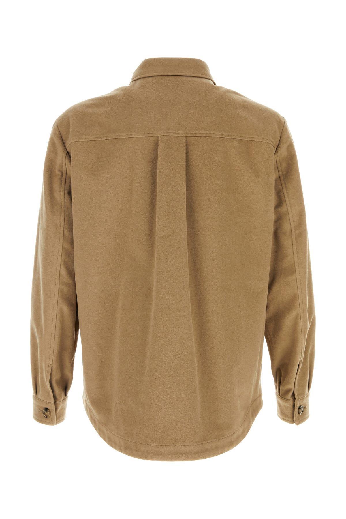 HUGO BOSS Cappuccio Cotton Shirt In Beige O Tan Product Image