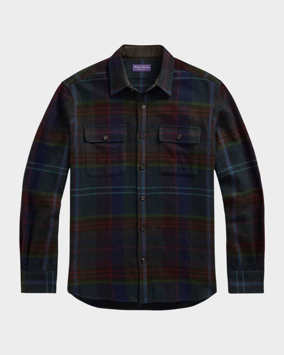 Men's Bradley Plaid Wool Twill Shirt Product Image