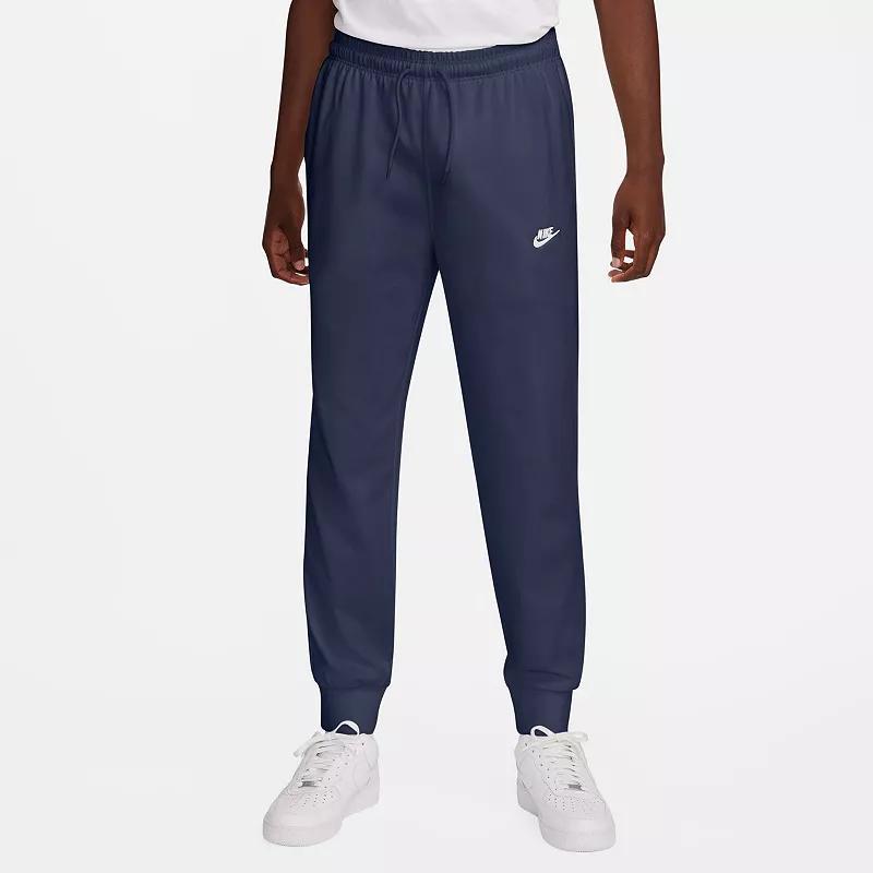 Mens Nike Club Knit Joggers Black Navy Product Image