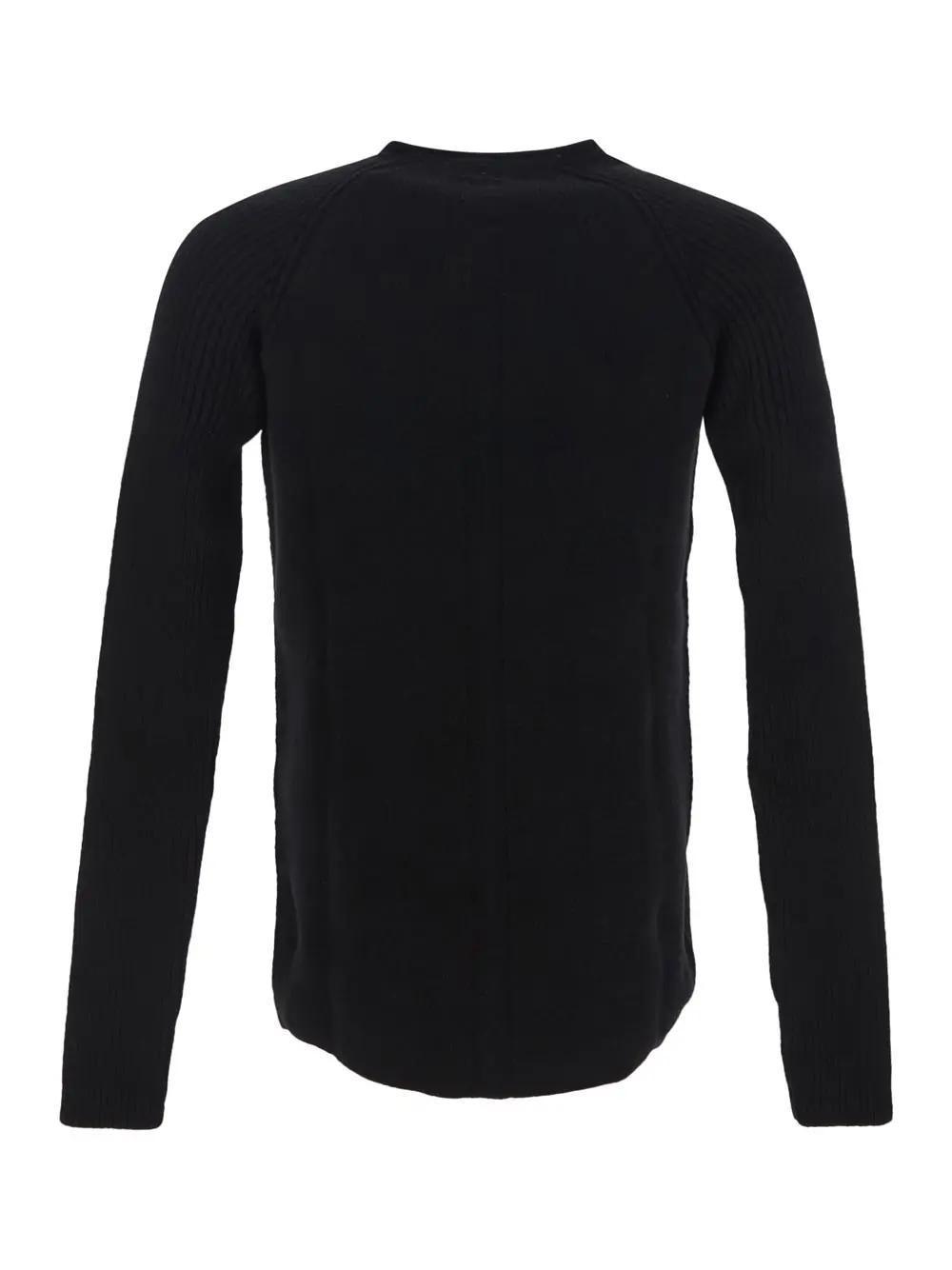 RICK OWENS Long Sleeved Crewneck Pullover In Black Product Image