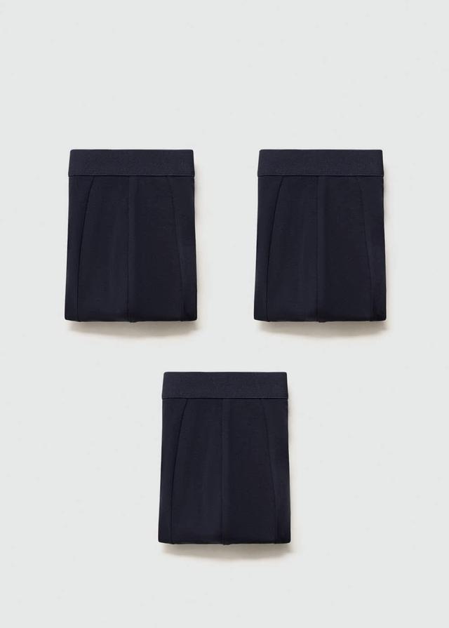 MANGO MAN - 3-pack of blue cotton boxer shorts dark navyMen Product Image