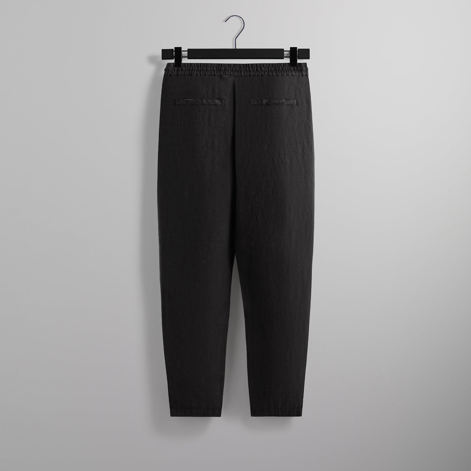 &Kin Herringbone Linen Barrow Pant - Black Male Product Image