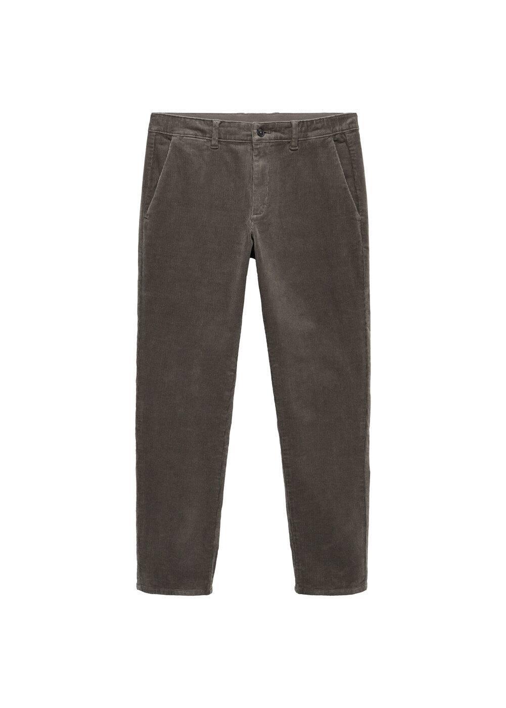 MANGO MAN - Micro-corduroy slim-fit pants greyMen Product Image