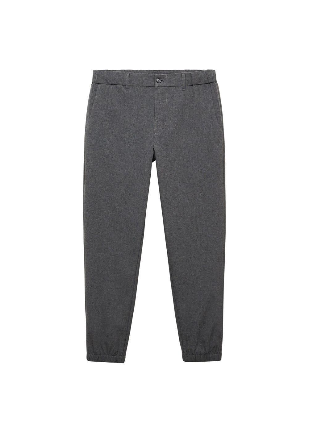 MANGO MAN - Slim-fit jogger trousers with drawstring greyMen Product Image