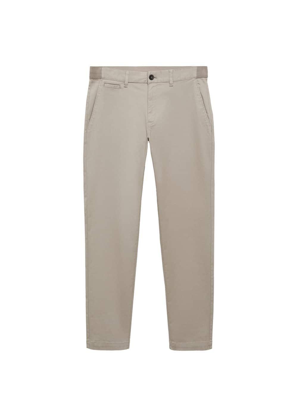 MANGO MAN - Cotton tapered crop pants greyMen Product Image