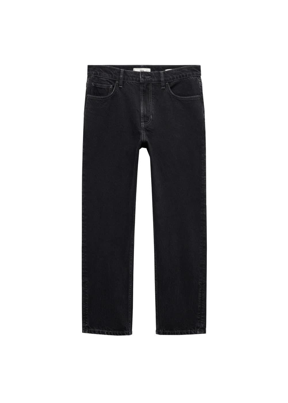 MANGO MAN - Ben tapered cropped jeans black denimMen Product Image