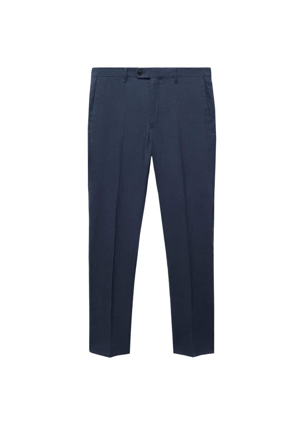 MANGO MAN - 100% linen suit trousers dark navyMen Product Image