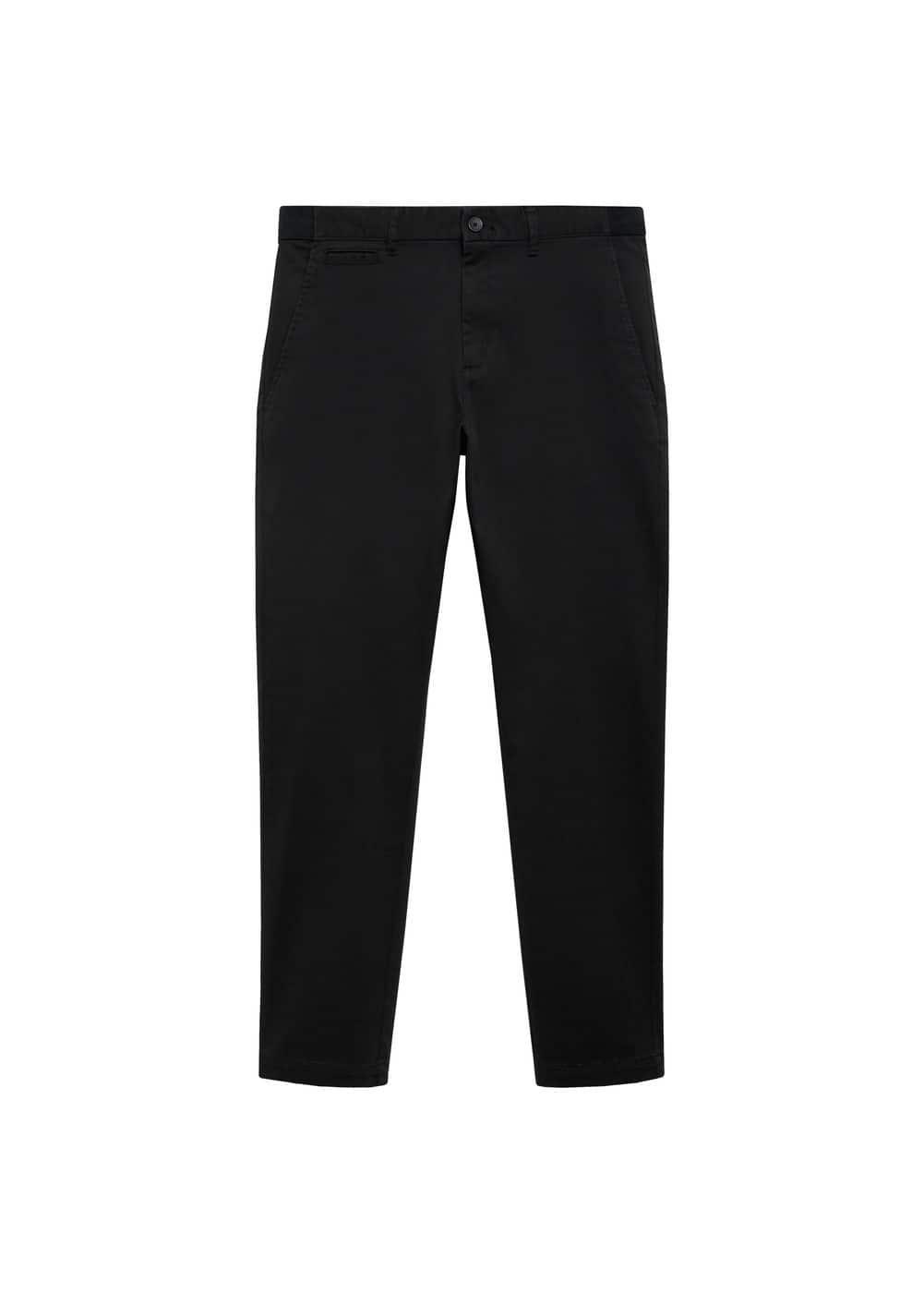 MANGO MAN - Cotton tapered crop pants blackMen Product Image