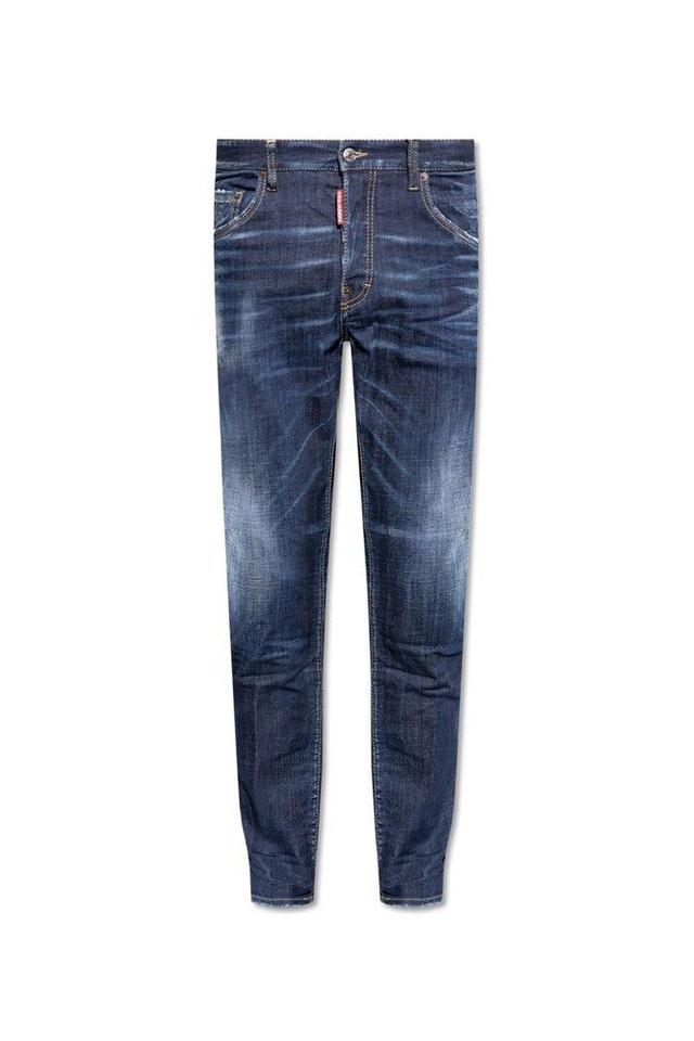 DSQUARED2 Skater Distressed Jeans In Blue Product Image