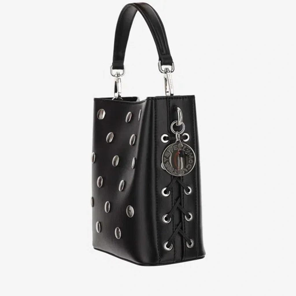 Frayme Studded Small Bucket Bag In Black Product Image