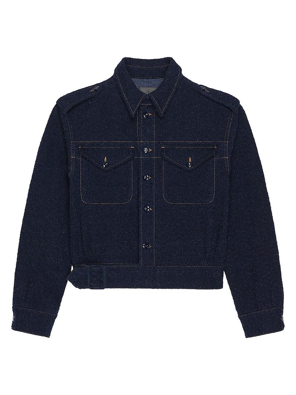 Mens Jacket in Boucle Denim Product Image