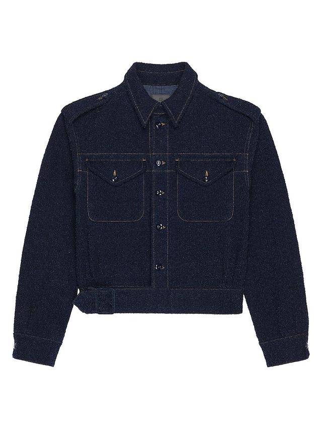 Mens Jacket in Boucle Denim Product Image