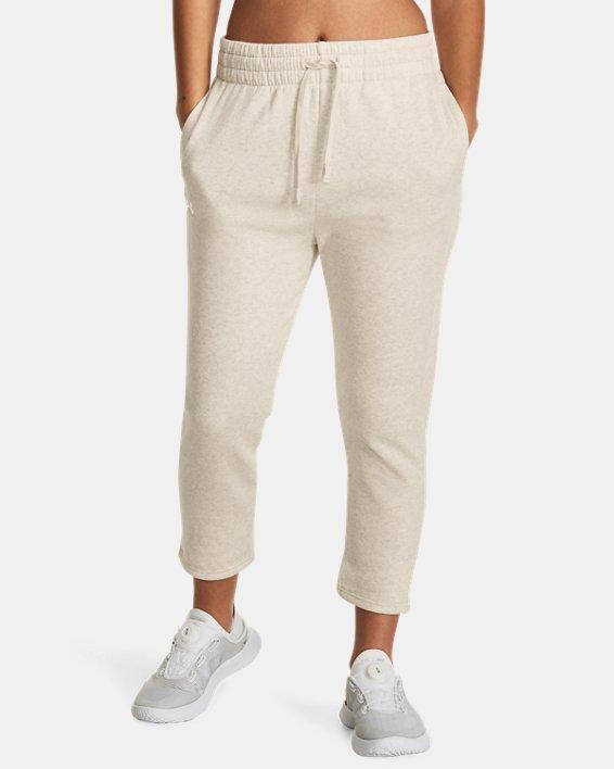 Womens Under Armour Rival Fleece Capris Black Product Image