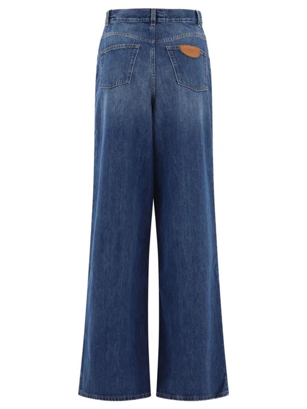 CHLOÉ Wide-leg Jeans In Night Blue Product Image