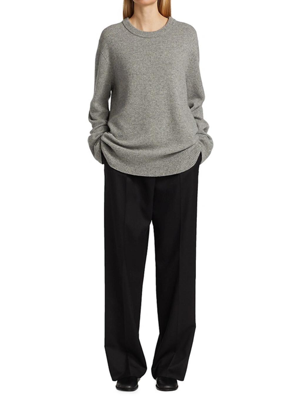 Marle-knit Wool-blend Jumper In Grey Melange Product Image