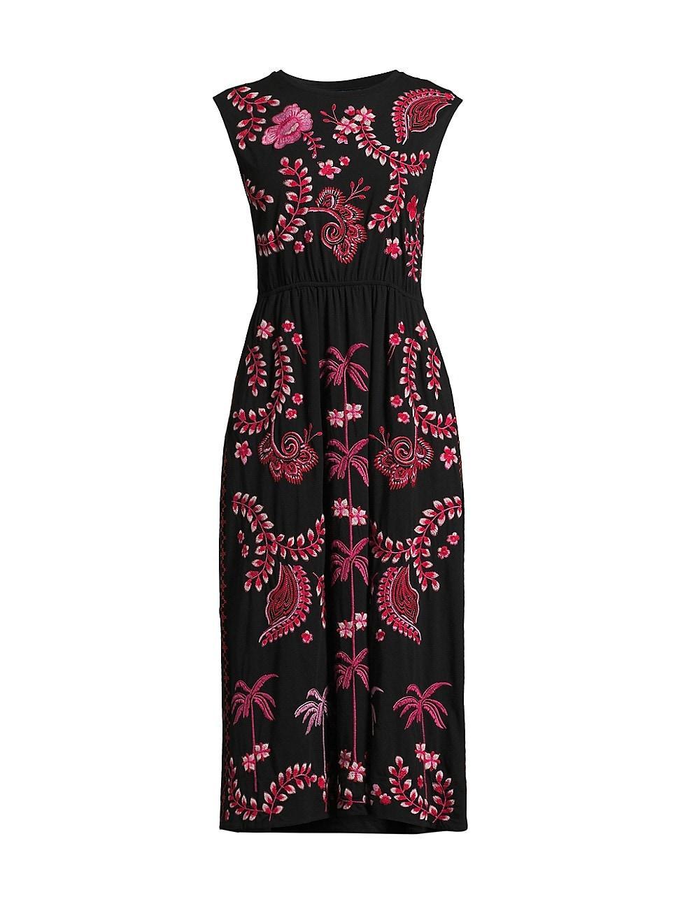 Womens Cassia Tie-Back Midi-Dress Product Image