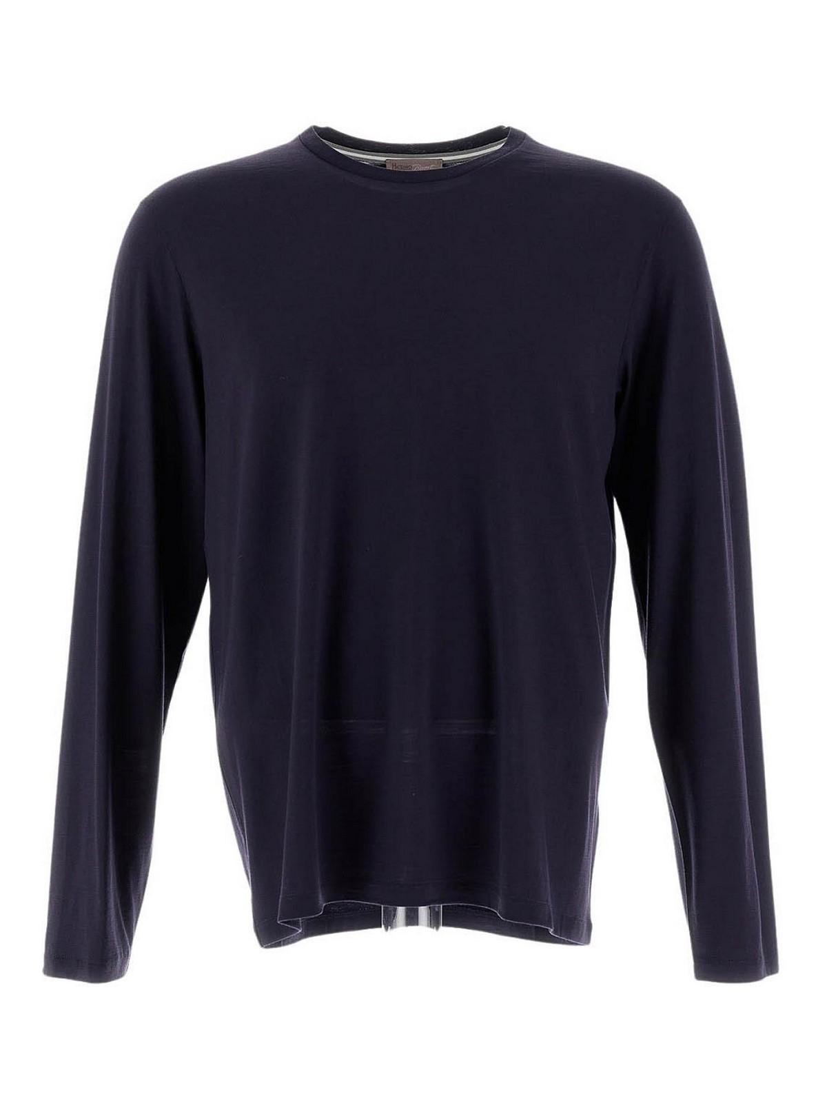 HERNO Knitted Sweater In Blue Product Image