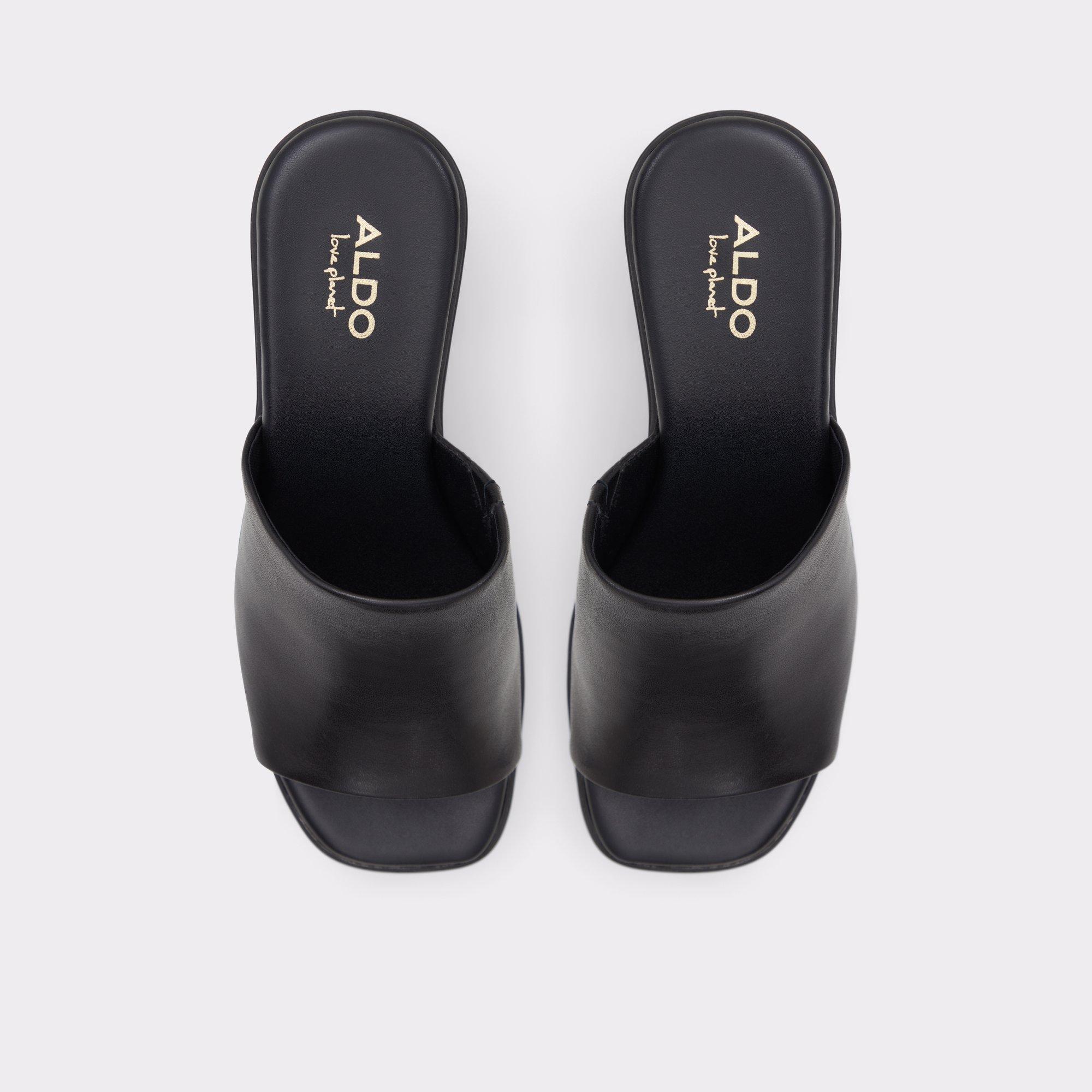 Maysee Other Black Leather Smooth Women's Mule slides | ALDO US Product Image