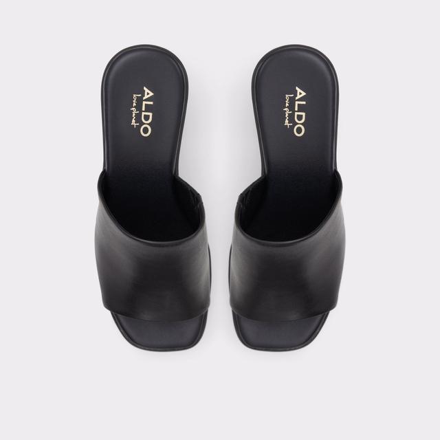 Maysee Other Black Leather Smooth Women's Mule slides | ALDO US Product Image