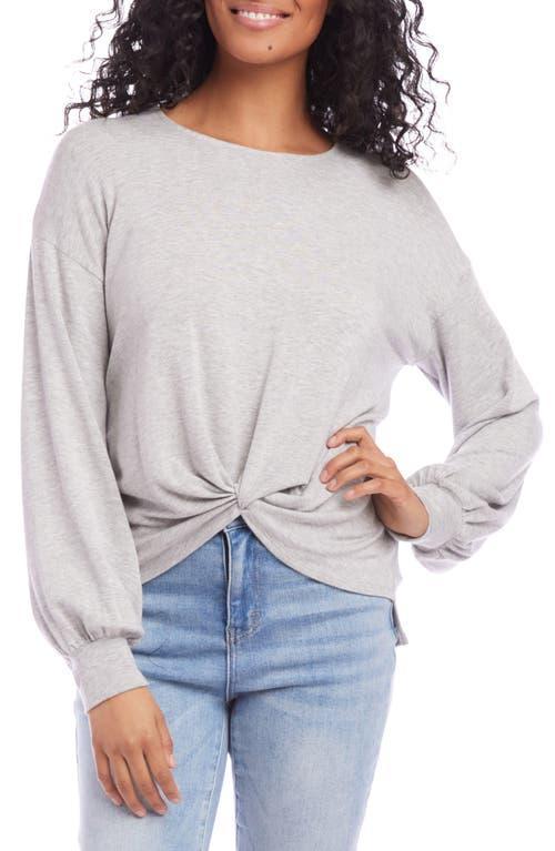 Karen Kane Twist Front Long Sleeve Knit Top Product Image