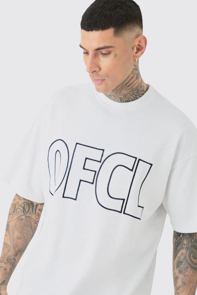 Tall Oversized OFCL Embroidered T-Shirt | boohooMAN USA Product Image