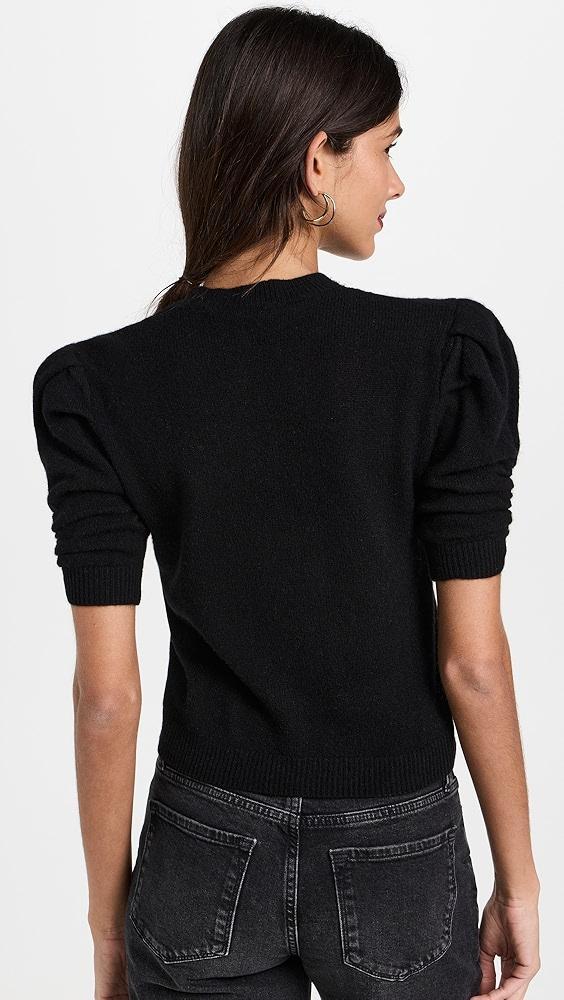 FRAME Ruched Sleeve Cashmere Sweater | Shopbop Product Image