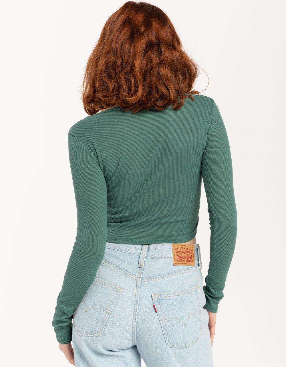 TILLYS Square Neck Womens Long Sleeve Top Product Image