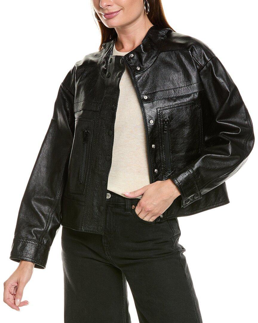 VALENTINO Leather Jacket In Black Product Image