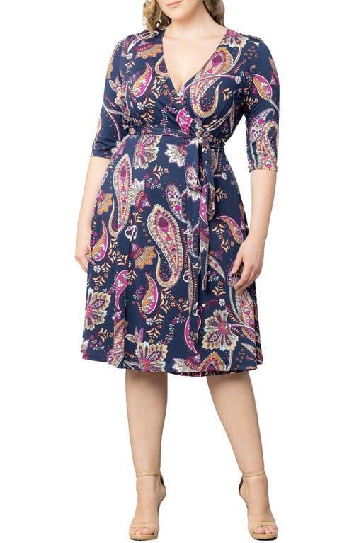 Womens Floral Surplice Midi-Dress Product Image