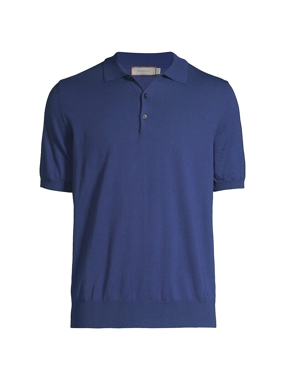 Mens Cotton Knit Polo Shirt Product Image