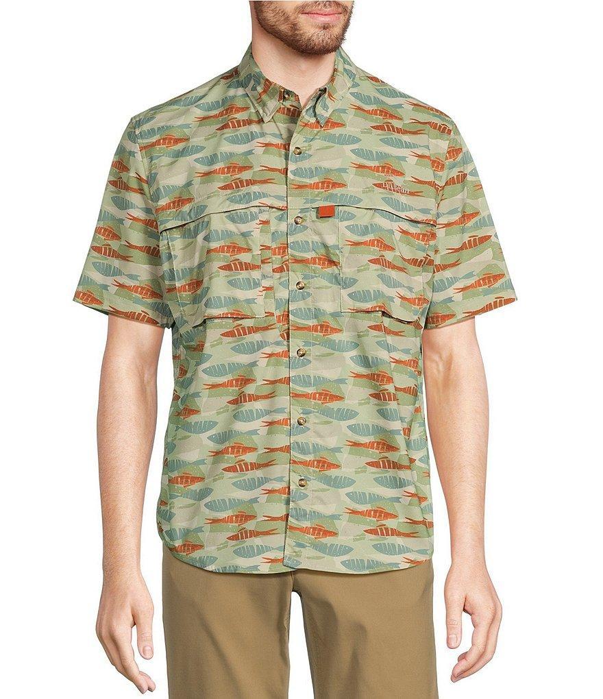 L.L. Bean Short Sleeve Tropic Wear Fish Print Shirt product image