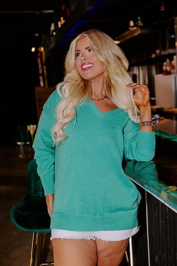 Central Park Chills Sweater in Light Jade Curves Product Image