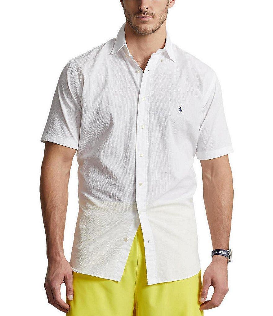 Polo Ralph Lauren Big & Tall Seersucker Short Sleeve Woven Shirt Product Image