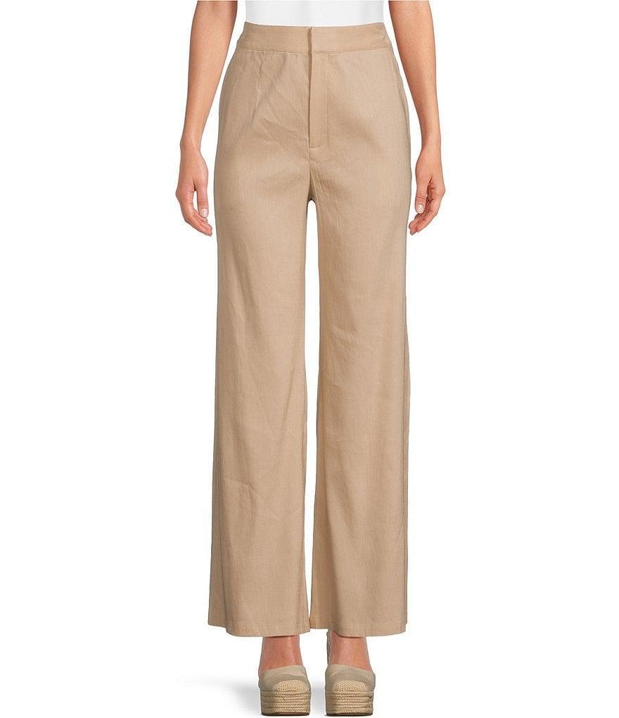 Gianni Bini Lucie Linen Flat Front Waist High Rise Coordinating Pants product image