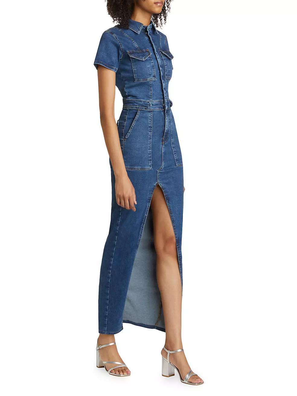 Fit For Success Denim Maxi Dress Product Image