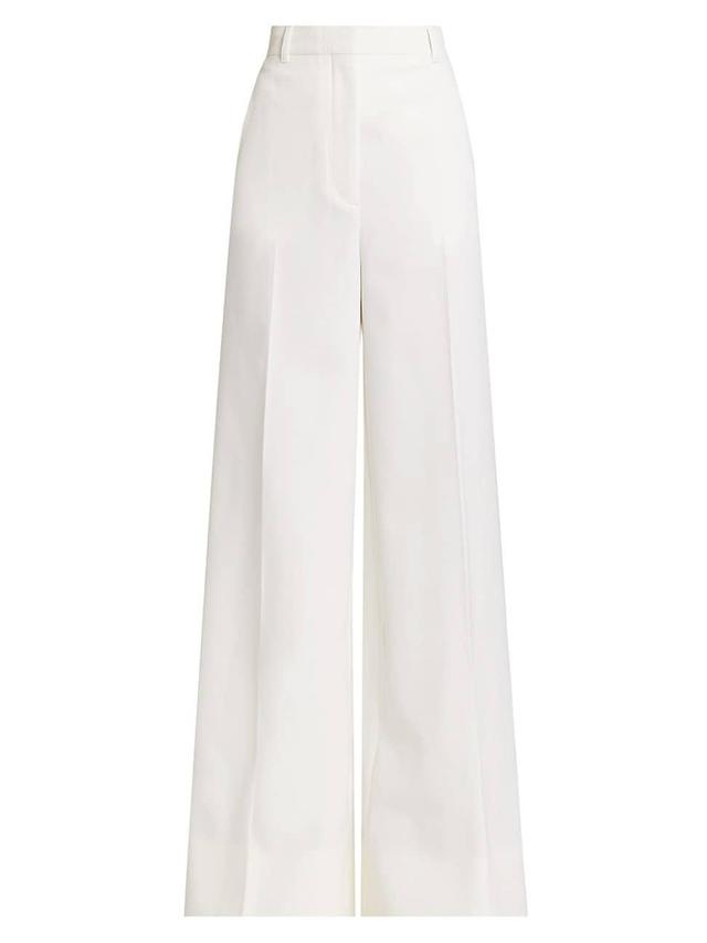 Womens Wool Flared Trousers Product Image