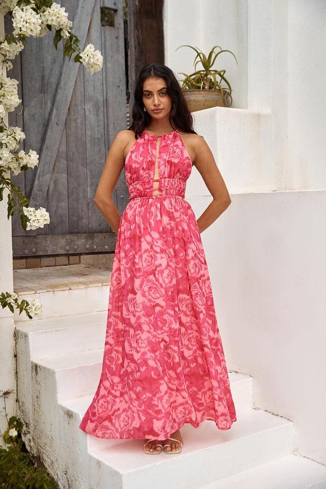 Sunshine Glow Maxi Dress Pink Product Image