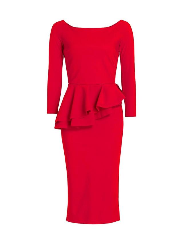 Womens Deirdrelene Peplum Midi-Dress Product Image