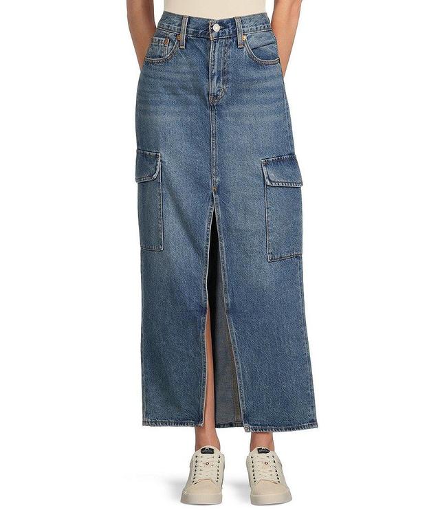 Levi's® Mid Rise Ankle Column Cargo Maxi Skirt Product Image