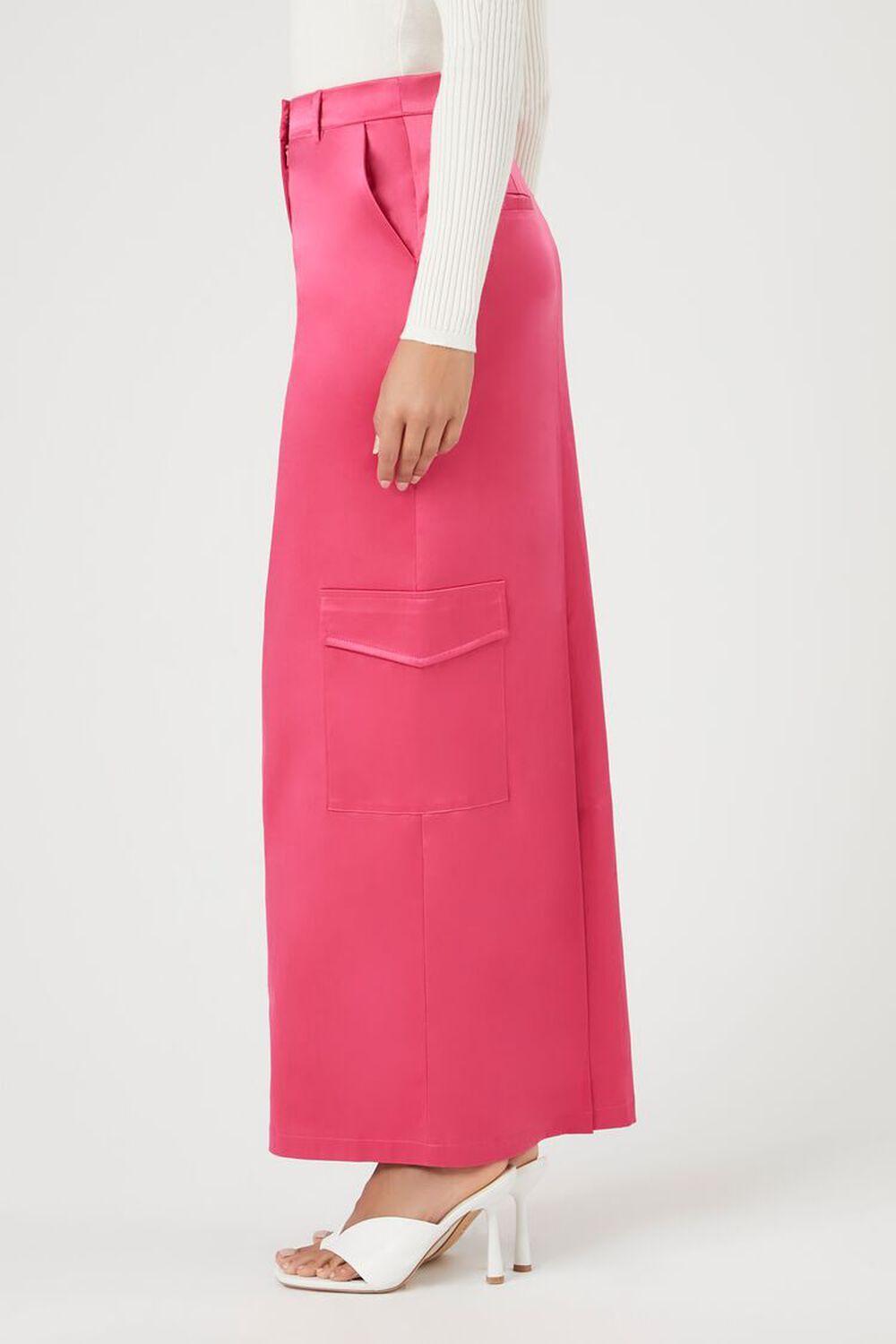 Satin Cargo Maxi Skirt | Forever 21 Product Image