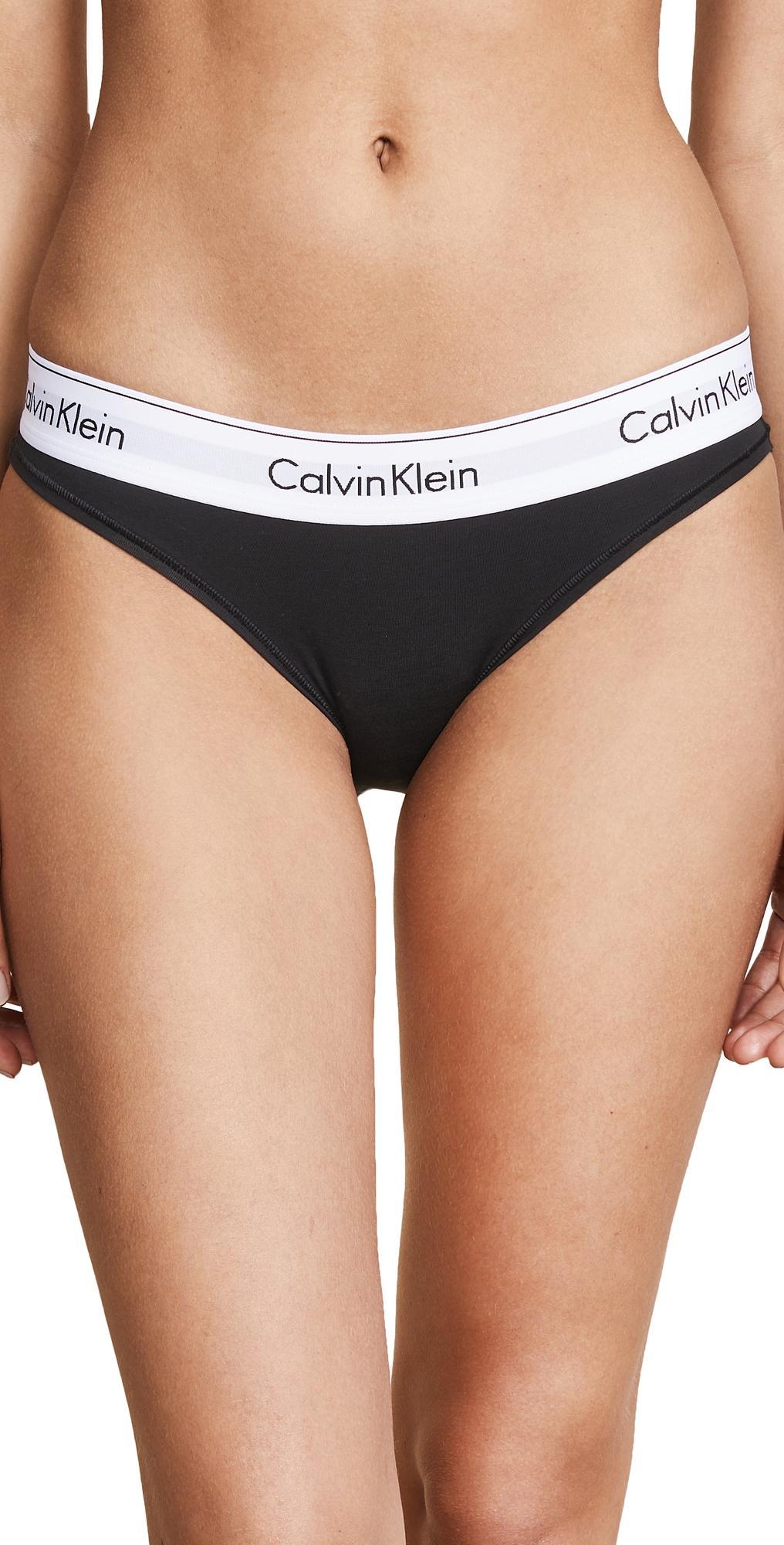 Calvin Klein Womens Modern Cotton Thong - Pink - XS Product Image