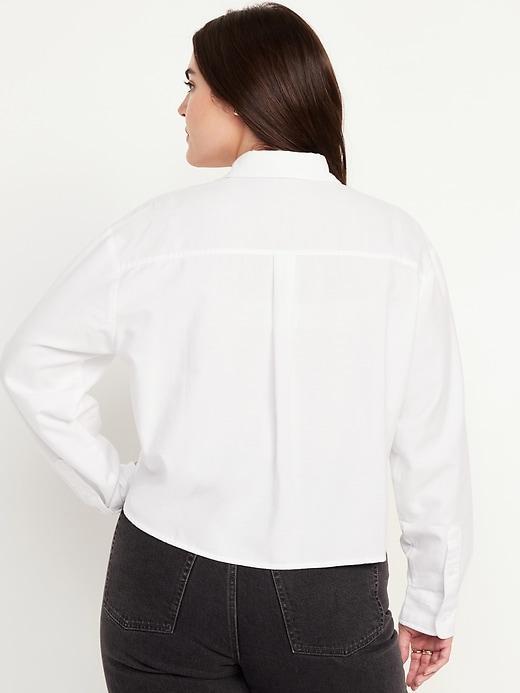 Button-Down Crop Shirt Product Image