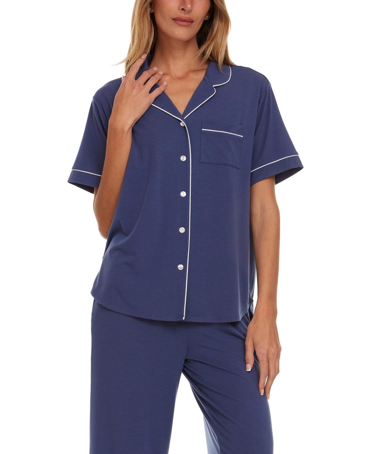 Flora by Flora Nikrooz Womens Annie Notch Top and Capri Pajama Set Product Image